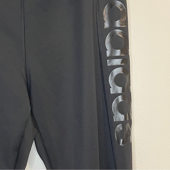 Adidas Climalite luxe Black Womens leggings Size L - Picture 2 of 6